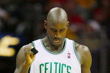 CLEVELAND - OCTOBER 27:  Kevin Garnett #5 of the Boston Celtics reacts during the season opener against the Cleveland Cavaliers at Quicken Loans Arena on October 27, 2009 in Cleveland, Ohio.  NOTE TO USER: User expressly acknowledges and agrees that, by downloading and or using this photograph, User is consenting to the terms and conditions of the Getty Images License Agreement. (Photo by Gregory Shamus/Getty Images)