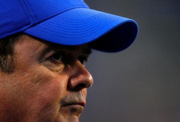 DURHAM, NC - OCTOBER 18:  Head coach David Cutcliffe of the Duke Blue Devils looks on against the Miami Hurricanes during the game at Wallace Wade Stadium on October 18, 2008 in Durham, North Carolina.  (Photo by Kevin C. Cox/Getty Images)