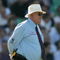 LONDON - JULY 12:  Umpire, David Shepherd looks on with one leg in the air as Australia reach 222 runs during his final international match at the NatWest Challenge Final between England and Australia at The Oval on July 12, 2005 in London, United Kingdom.  (Photo by Tom Shaw/Getty Images)