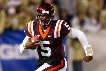 ATLANTA - OCTOBER 17:  Quarterback Tyrod Taylor #5 of the Virginia Tech Hokies against the Georgia Tech Yellow Jackets at Bobby Dodd Stadium on October 17, 2009 in Atlanta, Georgia.  (Photo by Kevin C. Cox/Getty Images)