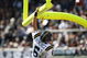 OAKLAND, CA - OCTOBER 25: Mark Sanchez #6 of the New York Jets looks celebrates after rushing for a touchdown in the first quarter against the Oakland Raiders during an NFL game at the Oakland-Alameda County Coliseum on October 25, 2009 in Oakland, California. (Photo by Jed Jacobsohn/Getty Images)
