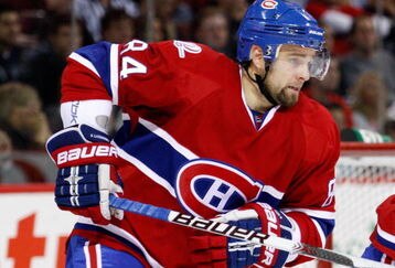 MONTREAL- OCTOBER 17:  Guillaume Latendresse #84 of the Montreal Canadiens skates during the NHL game against the Ottawa Senators on October 17, 2009 at the Bell Centre in Montreal, Quebec, Canada.  The Senators defeated the Canadiens 3-1.  (Photo by Richard Wolowicz/Getty Images)