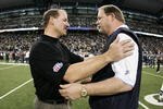 DETROIT - FEBRUARY 05:  Head coach Bill Cowher of the Pittsburgh Steelers shakes hands with head coach Mike Holmgren of the Seattle Seahawks before the start of Super Bowl XL at Ford Field on February 5, 2006 in Detroit, Michigan.  (Photo by Harry How/Getty Images)