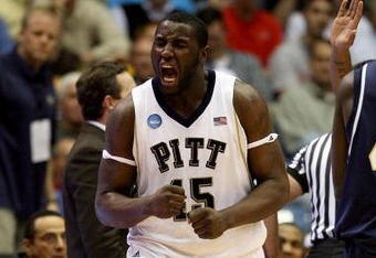 DAYTON, OH - MARCH 20: DeJuan Blair #45 of the Pittsburgh Panthers reacts after a play against the East Tennessee State Buccaneers during the first round of the NCAA Division I Men's Basketball Tournament at the University of Dayton Arena on March 20, 2009 in Dayton, Ohio.  (Photo by Andy Lyons/Getty Images)