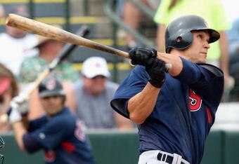 TEMPE, AZ - MARCH 08:  Grady Sizemore #24 of the Cleveland Indians bats against the Oakland Athletics during the spring training game at Phoenix Municipal Stadium on March 8, 2009 in Tempe, Arizona. The A's defeated the Indians 8-5.  (Photo by Christian Petersen/Getty Images)