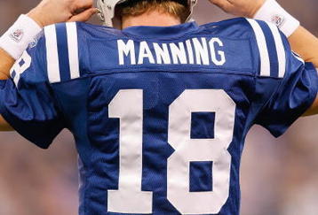 INDIANAPOLIS - DECEMBER 28:  Quarterback Peyton Manning #18 of the Indianapolis Colts unsnaps his helmet during the game against the Tennessee Titans on December 28, 2008 at Lucas Oil Stadium in Indianapolis, Indiana. (Photo by: Jamie Squire/Getty Images)