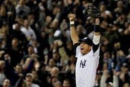 NEW YORK - OCTOBER 25:  Alex Rodriguez #13 of the New York Yankees celebrates their 5-2 victory over the Los Angeles Angels of Anaheim at the end of the top of the ninth inning in Game Six of the ALCS during the 2009 MLB Playoffs at Yankee Stadium on October 25, 2009 in the Bronx borough of New York City.  (Photo by Al Bello/Getty Images)