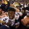 ATLANTA - OCTOBER 17:  Quarterback Josh Nesbitt #9 of the Georgia Tech Yellow Jackets is interviewed by ESPN Radio on the field after their 28-23 win over the Virginia Tech Hokies at Bobby Dodd Stadium on October 17, 2009 in Atlanta, Georgia.  (Photo by Kevin C. Cox/Getty Images)