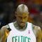 CLEVELAND - OCTOBER 27:  Kevin Garnett #5 of the Boston Celtics reacts during the season opener against the Cleveland Cavaliers at Quicken Loans Arena on October 27, 2009 in Cleveland, Ohio.  NOTE TO USER: User expressly acknowledges and agrees that, by downloading and or using this photograph, User is consenting to the terms and conditions of the Getty Images License Agreement. (Photo by Gregory Shamus/Getty Images)