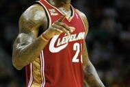 CLEVELAND - OCTOBER 27: LeBron James #23 of the Cleveland Cavaliers reacts during the season opener against the Boston Celtics at Quicken Loans Arena on October 27, 2009 in Cleveland, Ohio. NOTE TO USER: User expressly acknowledges and agrees that, by downloading and or using this photograph, User is consenting to the terms and conditions of the Getty Images License Agreement. (Photo by Gregory Shamus/Getty Images)