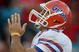 JACKSONVILLE, FL - NOVEMBER 01:  Quarterback Tim Tebow #15 of the Florida Gators celebrates his touchdown run in the third quarter against the Georgia Bulldogs at Jacksonville Municipal Stadium on November 1, 2008 in Jacksonville, Florida. Florida defeated Georgia 49-10.  (Photo by Doug Benc/Getty Images)