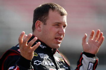 FONTANA, CA - OCTOBER 09:  Ryan Newman, driver of the #39 Haas Automation Chevrolet, stands on pit road during qualifying for the NASCAR Sprint Cup Series Pepsi 500 at Auto Club Speedway on October 9, 2009 in Fontana, California.  (Photo by Jeff Gross/Getty Images)