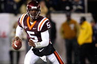 ATLANTA - OCTOBER 17:  Quarterback Tyrod Taylor #5 of the Virginia Tech Hokies against the Georgia Tech Yellow Jackets at Bobby Dodd Stadium on October 17, 2009 in Atlanta, Georgia.  (Photo by Kevin C. Cox/Getty Images)