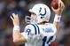 ST. LOUIS, MO - OCTOBER 25: Peyton Manning #18 of the Indianapolis Colts passes against the St. Louis Rams at the Edward Jones Dome on October 25, 2009 in St. Louis, Missouri.  The Colts beat the Rams 42-6.  (Photo by Dilip Vishwanat/Getty Images)