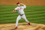 NEW YORK - OCTOBER 28:  Starting pitcher Cliff Lee #34 of the Philadelphia Phillies throws a pitch against the New York Yankees in Game One of the 2009 MLB World Series at Yankee Stadium on October 28, 2009 in the Bronx borough of New York City.  (Photo by Al Bello/Getty Images)