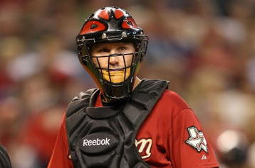 PHOENIX - AUGUST 29:  Catcher Chris Coste #41 of the Houston Astros in action during the major league baseball game against the Arizona Diamondbacks at Chase Field on August 29, 2009 in Phoenix, Arizona.  The Diamondbacks defeated the Astros 4-3.  (Photo by Christian Petersen/Getty Images)
