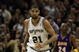 SAN ANTONIO - JANUARY 14:  Tim Duncan #21 of the San Antonio Spurs during play against the Los Angeles Lakers on January 14, 2009 at AT&T Center in San Antonio, Texas.  NOTE TO USER: User expressly acknowledges and agrees that, by downloading and/or using this Photograph, user is consenting to the terms and conditions of the Getty Images License Agreement.  (Photo by Ronald Martinez/Getty Images)