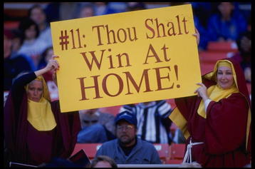 22 Oct 1995:  Washington Redskins fans during the Redskins 36-30 win over the Detroit Lions at RFK Stadium in Washington, D.C.  Mandatory Credit:  Doug Pensinger/Allsport