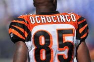 BALTIMORE - OCTOBER 11:  Chad Ochocinco #85 of the Cincinnati Bengals warms up before the game against the Baltimore Ravens at M&T Bank Stadium on October 11, 2009 in Baltimore, Maryland. The Bengals defeated the Ravens 17-14. (Photo by Larry French/Getty Images)