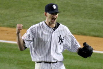 NEW YORK - OCTOBER 29:  A.J. Burnett #36 of the New York Yankees reacts in the seventh inning agaist the Philadelphia Phillies in Game Two of the 2009 MLB World Series at Yankee Stadium on October 29, 2009 in the Bronx borough of New York City.  (Photo by Nick Laham/Getty Images)