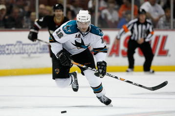 ANAHEIM, CA - OCTOBER 3:  Patrick Marleau #12 of the San Jose Sharks plays against the Anaheim Ducks at the Honda Center on October 3, 2009 in Anaheim, California. The Sharks defeated the Ducks 4-1. (Photo by Jeff Gross/Getty Images)
