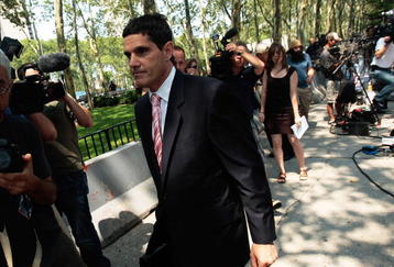 NEW YORK - AUGUST 15:  Defense attorney John Lauro walks away from Brooklyn Federal Courthouse after his client, former NBA referee Tim Donaghy, pleaded guilty to two felony charges August 15, 2007 in the Brooklyn borough of New York City. Donaghy, charged with conspiracy to engage in wire fraud and transmitting of gambling information, was allegedly involved in a betting scheme whereby he provided information used to make bets in exchange for money.  (Photo by Chris Hondros/Getty Images)
