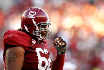 TUSCALOOSA, AL - OCTOBER 24:  Terrence Cody #62 of the Alabama Crimson Tide walks off the field after a defensive series against the Tennessee Volunteers at Bryant-Denny Stadium on October 24, 2009 in Tuscaloosa, Alabama.  (Photo by Kevin C. Cox/Getty Images)