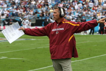CHARLOTTE, NC - OCTOBER 11:  Head coach Jim Zorn of Washington Redskins watches on against the Carolina Panthers at Bank of America Stadium on October 11, 2009 in Charlotte, North Carolina.  (Photo by Streeter Lecka/Getty Images)
