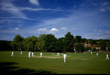 29 Aug 1998:  General View of Village cricket at Abinger in Surrey, England, during the match between Abinger Hammer CC and Park Hill CC. \ Mandatory Credit:Jay Ward /Allsport