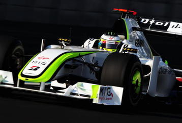 ABU DHABI, UNITED ARAB EMIRATES - OCTOBER 31:  Jenson Button of Great Britain and Brawn GP drives  during the final practice session prior to qualifying for the Abu Dhabi Formula One Grand Prix at the Yas Marina Circuit on October 31, 2009 in Abu Dhabi, United Arab Emirates.  (Photo by Clive Mason/Getty Images)