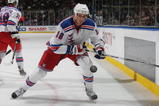 UNIONDALE, NY - OCTOBER 28: Marc Staal #18 of the New York Rangers skates against the New York Islanders at the Nassau Coliseum on October 28, 2009 in Uniondale, New York. (Photo by Bruce Bennett/Getty Images)