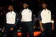 PHOENIX - FEBRUARY 15:  (L-R) Dwyane Wade, LeBron James and Kobe Bryant, members of the women's and men's gold medal winning USA Olympic basketball teams, wave to the crowd during half time of the 58th NBA All-Star Game, part of 2009 NBA All-Star Weekend at US Airways Center on February 15, 2009 in Phoenix, Arizona.  NOTE TO USER: User expressly acknowledges and agrees that, by downloading and or using this photograph, User is consenting to the terms and conditions of the Getty Images License Agreement.  (Photo by Ronald Martinez/Getty Images)