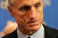 OTTAWA, ON - JUNE 04:  General Manager, Paul Holmgren of the Philadelphia Flyers speaks to the media during the NHL general managers meeting on June 4, 2007 at the Brookstreet Hotel in Ottawa, Canada.  (Photo by Bruce Bennett/Getty Images)
