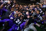 SAN DIEGO, CA - DECEMBER 23:  Head Coach Gary Patterson of the TCU Horned Frogs and his team celebrate their 17-16 win over Boise State Broncos during the San Diego County Credit Union Poinsettia Bowl at Qualcomm Stadium on December 23, 2008 in San Diego, California. (Photo by Donald Miralle/Getty Images)