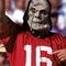 31 Oct 1999: A fan of the Arizona Cardinals dresses up in a scary halloween costume during the game against the New England Patriots at the Sun Devil Stadium in Tempe, Arizona. The Patriots defeated the Cardinals 27-3. Mandatory Credit: Donald Miralle  /Allsport