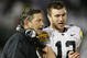 STATE COLLEGE, PA - SEPTEMBER 26: Head coach Kirk Ferentz of the Iowa Hawkeyes talks with Ricky Stanzi #12 while playing the Penn State Nittnay Lions on September 26, 2009 at Beaver Stadium in State College, Pennsylvania. Iowa won the game 21-10. (Photo by Gregory Shamus/Getty Images)