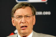 NEW YORK - JULY 15:  Commissioner of Major League Baseball Bud Selig speaks at a press conference before the 79th MLB All-Star Game at Yankee Stadium on July 15, 2008 in the Bronx borough of New York City.  (Photo by Mike Stobe/Getty Images)