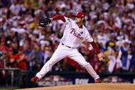 PHILADELPHIA - OCTOBER 31:  Starting pitcher Cole Hamels #35 of the Philadelphia Phillies pitches against the New York Yankees in Game Three of the 2009 MLB World Series at Citizens Bank Park on October 31, 2009 in Philadelphia, Pennsylvania.  (Photo by Nick Laham/Getty Images)