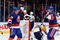 UNIONDALE, NY - OCTOBER 31:  Jeff Tambellini #15 of the New York Islanders celebrates his first goal against the Buffalo Sabres with teammate Josh Bailey #12 on October 31, 2009 at Nassau Coliseum in Uniondale, New York.  (Photo by Jim McIsaac/Getty Images)