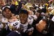 ATLANTA - OCTOBER 17: Quarterback Josh Nesbitt #9 of the Georgia Tech Yellow Jackets is interviewed by ESPN Radio on the field after their 28-23 win over the Virginia Tech Hokies at Bobby Dodd Stadium on October 17, 2009 in Atlanta, Georgia. (Photo by Kevin C. Cox/Getty Images)