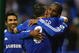 BOLTON, ENGLAND - OCTOBER 31:  Didier Drogba of Chelsea celebrates with Frank Lampard after scoring the fourth goal during the Barclays Premier League match between Bolton Wanderers and Chelsea at the Reebok Stadium on October 31, 2009 in Bolton,United Kingdom.  (Photo by Alex Livesey/Getty Images)