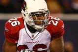 EAST RUTHERFORD, NJ - OCTOBER 25: Beanie Wells #26 of the Arizona Cardinals runs with the ball against the New York Giants on October 25, 2009 at Giants Stadium in East Rutherford, New Jersey.  (Photo by Chris McGrath/Getty Images)