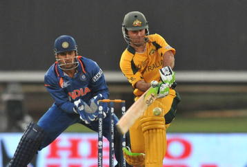 CENTURION, SOUTH AFRICA - SEPTEMBER 28: Ricky ponting of Australia plays to the onside in his innings of 65 during the ICC Champions Trophy match between Australia and India played at Supersport Park on September 28, 2009 in Centurion, South Africa.  (Photo by Duif du Toit/Gallo Images/Getty Images)