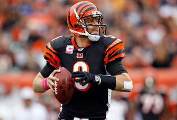 CINCINNATI - OCTOBER 25:  Carson Palmer #9 of the Cincinnati Bengals looks to pass the ball during the NFL game against the Chicago Bears at Paul Brown Stadium on October 25, 2009 in Cincinnati, Ohio.  The Bengals won 45-10.  (Photo by Andy Lyons/Getty Images)