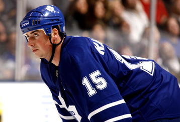TORONTO - OCTOBER 17:  Tomas Kaberle #15 of the Toronto Maple Leafs looks on during a NHL game against the New York Rangers at the Air Canada Centre on October 17, 2009 in Toronto, Ontario, Canada .  (Photo by Abelimages/Getty Images) 