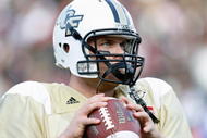 MEMPHIS, TN - DECEMBER 29: Kyle Israel #7 of the UCF Knights warms up before the game against the Mississippi State Bulldogs on December 29, 2007 at the Liberty Bowl Memorial Stadium in Memphis, Tennessee. The Bulldogs beat the Knights 10-3. (Photo by Joe Murphy/Getty Images)