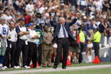IRVING, TX - OCTOBER 14: Owner Jerry Jones of the Dallas Cowboys celebrate on the sidelines during the game against the New England Patriots at Texas Stadium on October 14, 2007 in Irving, Texas. (Photo by Ronald Martinez/Getty Images)