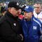 PHILADELPHIA - NOVEMBER 01:  Head coach Andy Reid of the Philadelphia Eagles shakes hands with head coach Tom Coughlin of the New York Giants after their game on November 1, 2009 at Lincoln Financial Field in Philadelphia, Pennsylvania. The Eagles defeated the Giants 40-17.  (Photo by Jim McIsaac/Getty Images)