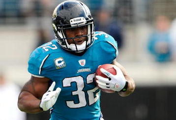 JACKSONVILLE, FL - OCTOBER 18: Maurice Jones-Drew #32 of the Jacksonville Jaguars runs against the St. Louis Rams at the Jacksonville Municipal Stadium on October 18, 2009 in Jacksonville, Florida. (Photo by Sam Greenwood/Getty Images)