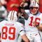 COLUMBUS, OH - OCTOBER 10:  Quarterback Scott Tolzien #16 of the Wisconsin Badgers throws a pass to Garrett Graham #89 of the Badgers during the first half of a game against the Ohio State Buckeyes at Ohio Stadium on October 10, 2009 in Columbus, Ohio.  (Photo by Jamie Sabau/Getty Images)